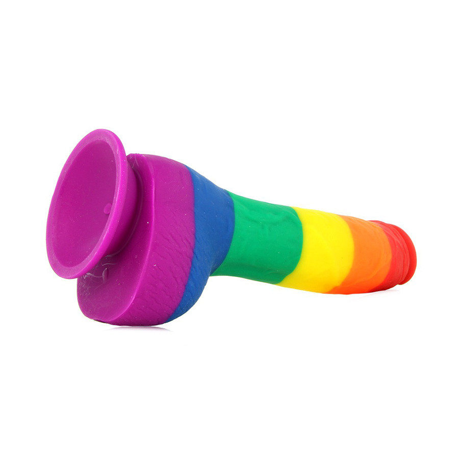 Buy the Colours Pride Edition 8 inch Realistic Rainbow Silicone Dong - NS Novelties Buy the Colours Pride Edition 8 inch Realistic Rainbow Silicone Dong - NS Novelties