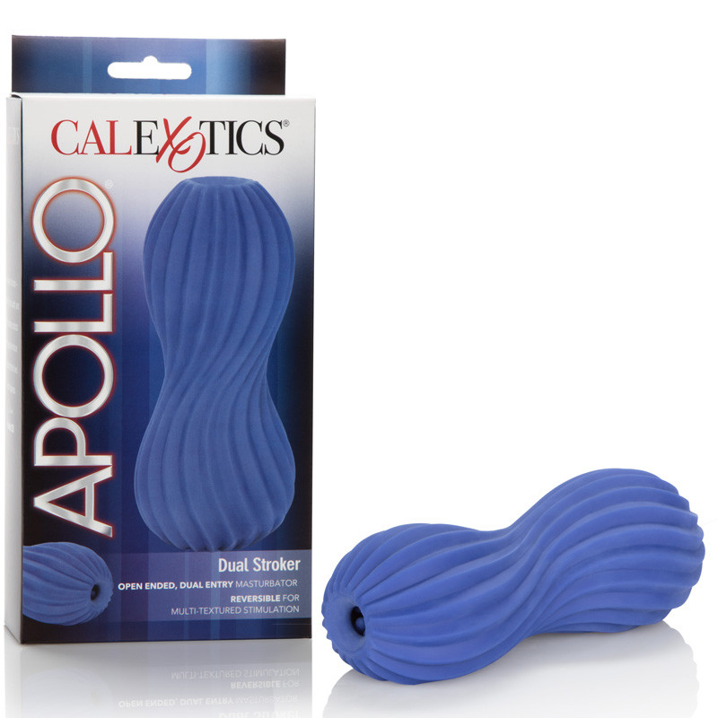 Buy the Apollo Dual Open-Ended Reversible Pure Skin Stroker Male Masturbator Sleeve in Blue - CalExotics Buy the Apollo Dual Open-Ended Reversible Pure Skin Stroker Male Masturbator Sleeve in Blue - CalExotics