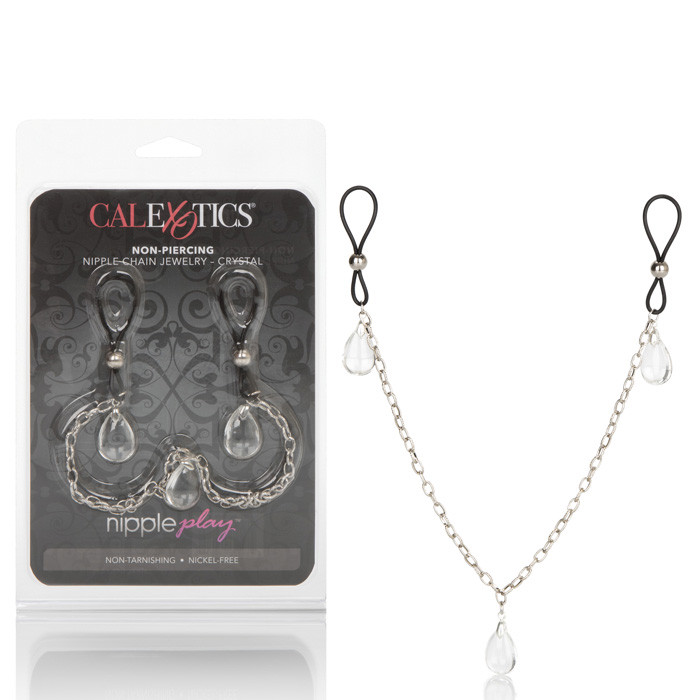 Cal Exotics Nipple Play Non-Piercing Crystal Pendant Chain Nipple