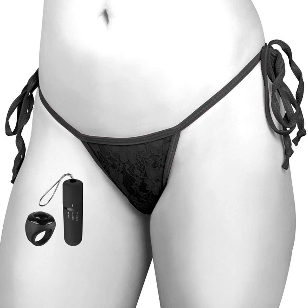 Screaming O 4t - Vibrating Panty Set With Remote Control Ring - Black 
