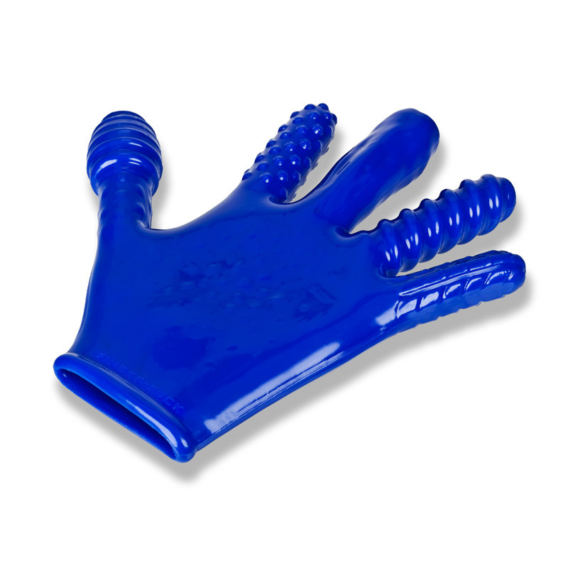 OXBALLS Finger F ck Textured Unisex Glove Police Blue - Dallas Novelty