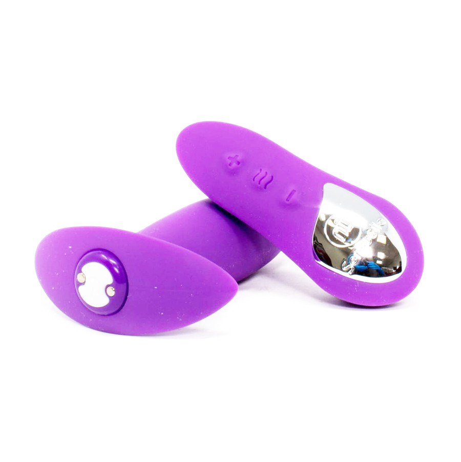 Buy the Mini Plug 15-Function Remote Control Rechargeable Vibrating Butt  Plug Purple - Novel Creations NU