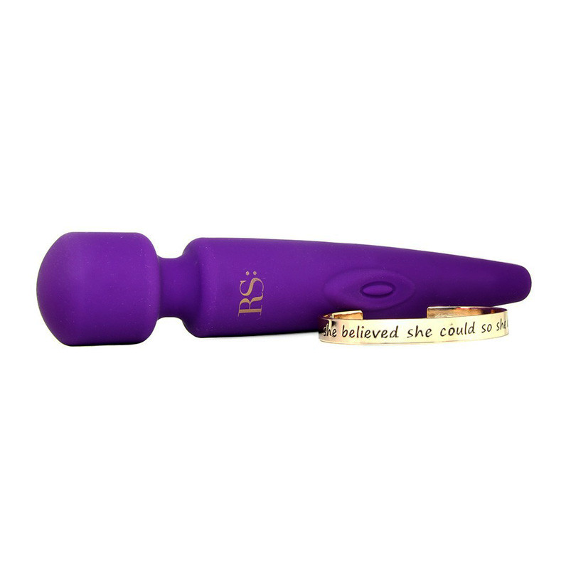 Rianne S Essentials Bella 10-function Rechargeable Mini Body Wand Massager  Deep Purple - Dallas Novelty