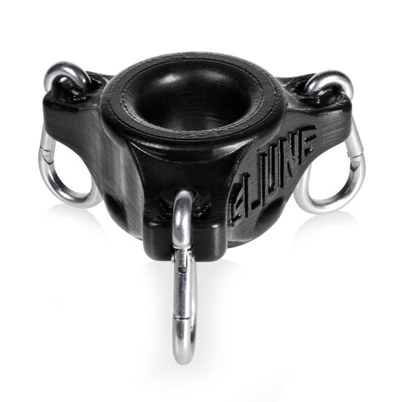 Buy Slung Weighted Silicone Ball Stretcher with Caribiners Black OxBalls