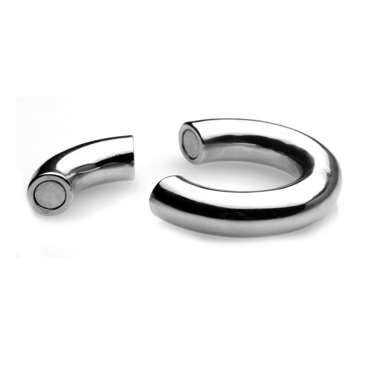 STAINLESS STEEL MAGNETIC BALL WEIGHT TESTICLE STRETCHER RING BONDAGE CBT 4  SIZE