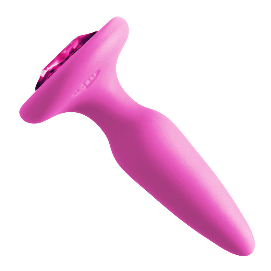 Buy the Glams Mini Pink Gem Jeweled Silicone Butt Plug - NS Novelties