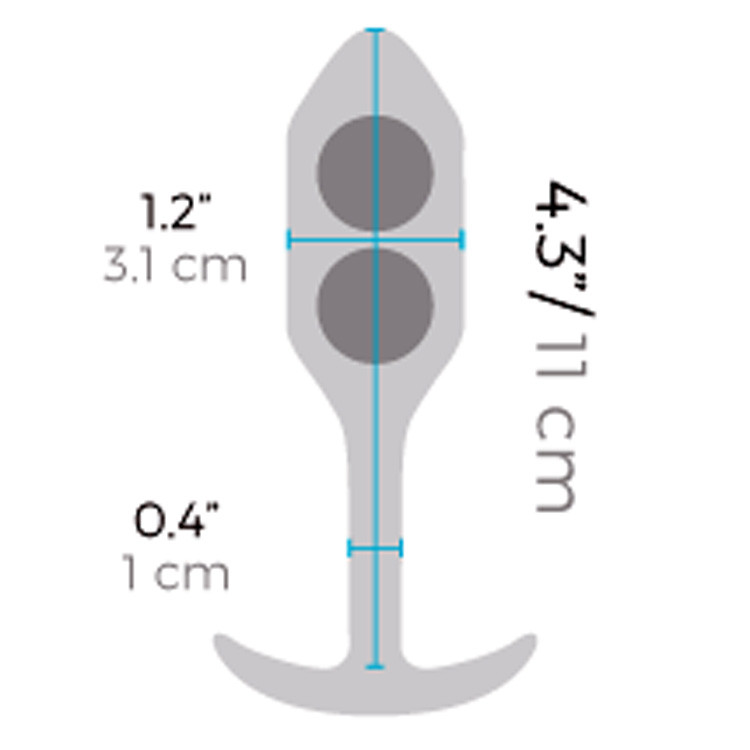 Buy the Snug Plug 3 Weighted Silicone Anal Butt Plug Black - b-Vibe