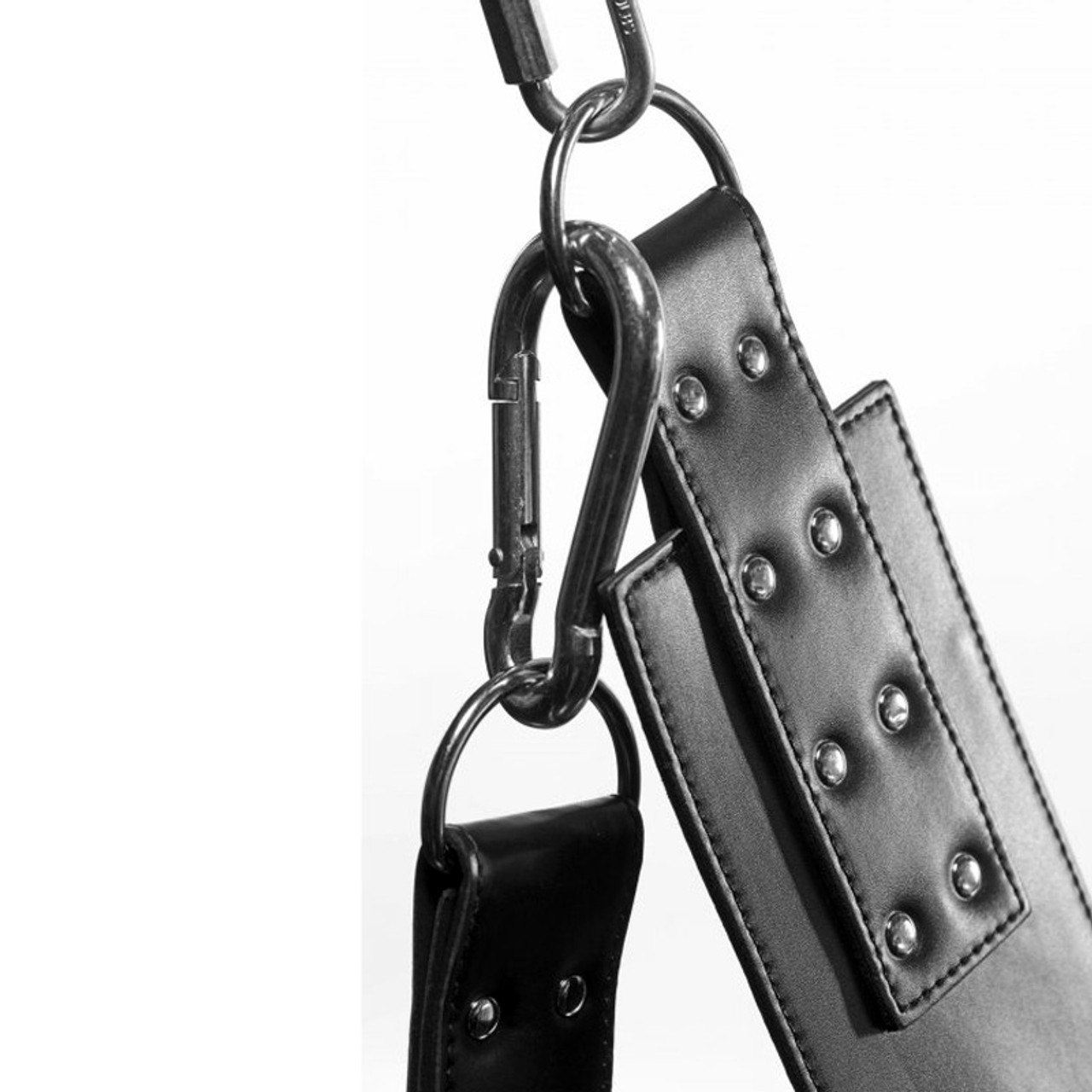 Buy The Extreme Black Leather Intimate Sling With Metal Swing Stand Xr Brands Strict 