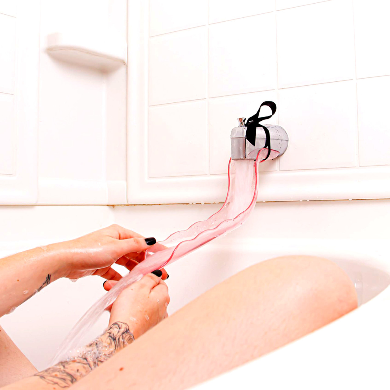 Buy the WaterSlyde Intimate Aquatic Stimulator Water Diverter in Pink Pleasure for hands-free female masturbation