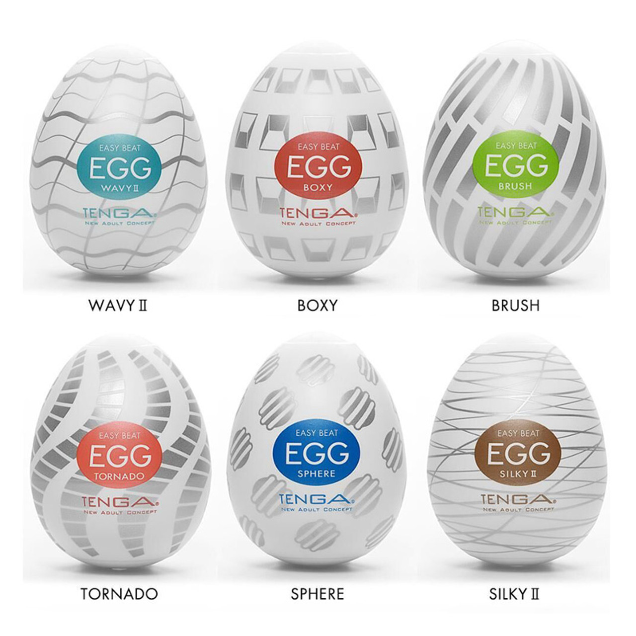 Buy the Egg Easy Beat New Standard Stroker Variety 6 Pack TENGA Global