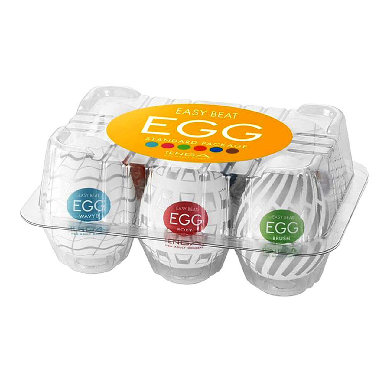 TENGA Easy Ona-Cap Eggs Wonder Variety 6-Pack Stroker Male Masturbator Set