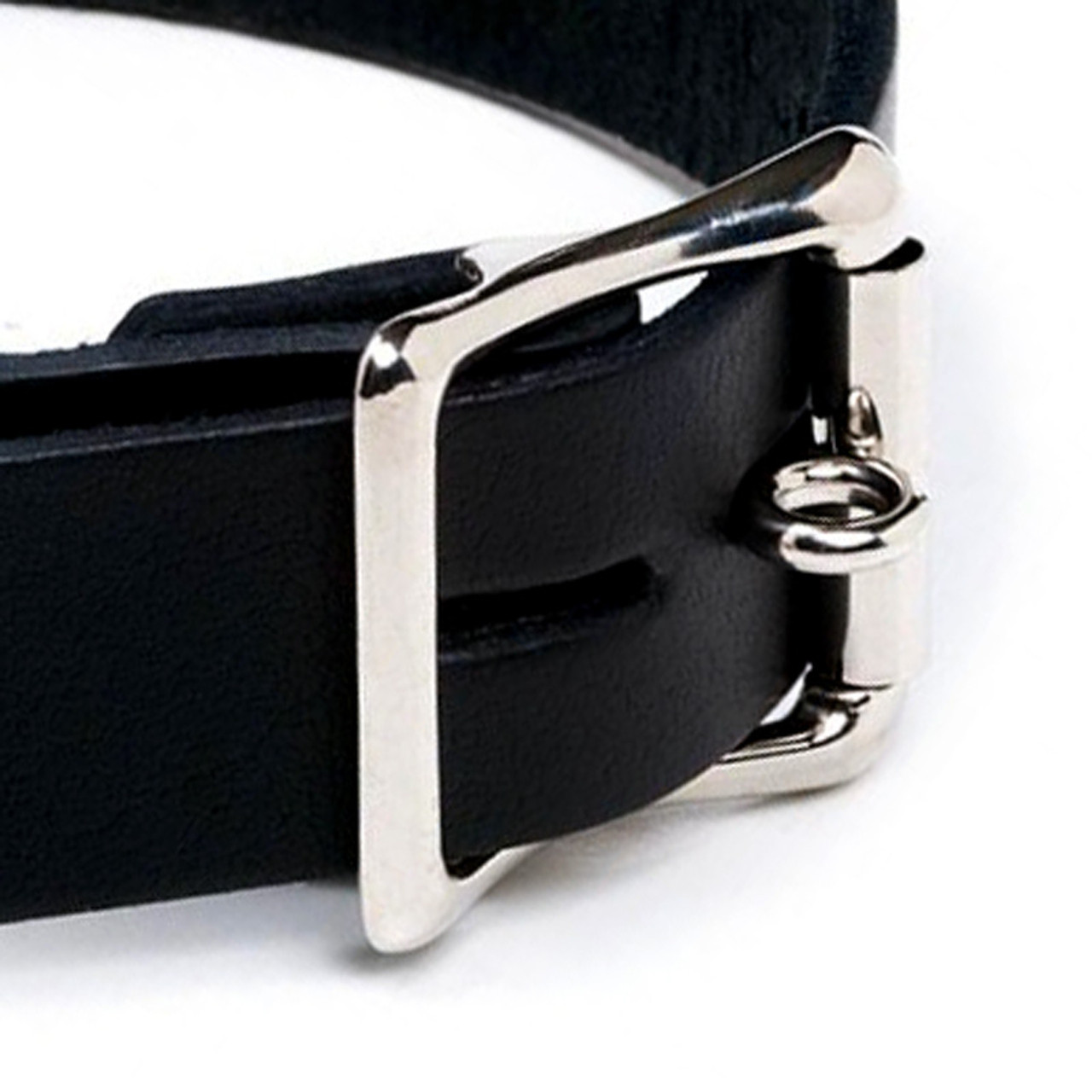 Buy the Spiked Black Leather Adjustable Locking Collar - The StockRoom
