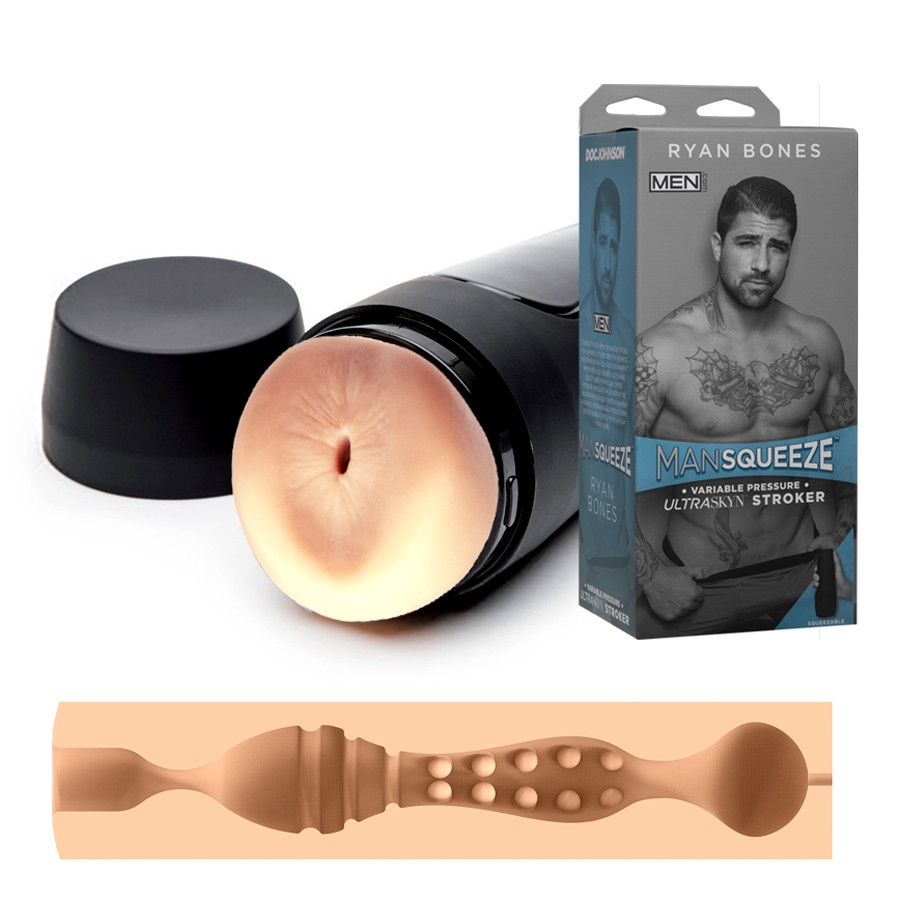 Buy the Man Squeeze Ryan Bones' Butt Variable Pressure UltraSkyn Realistic  Anal Stroker Male Masturbator men.