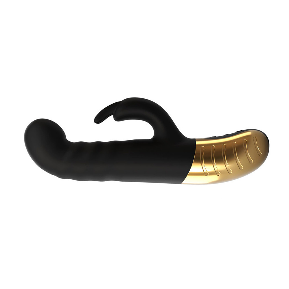 Buy the G-Stormer 17-function Thrusting Rechargeable Silicone G-Spot Rabbit  Vibrator Limited Edition Black & Gold - Marc Dorcel Luxure Depuis