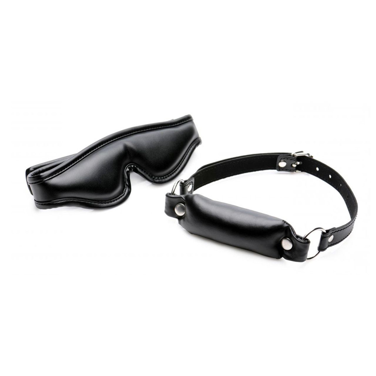 Blindfolds Leather Soft Padded Blindfold for Fetish BDSM Play