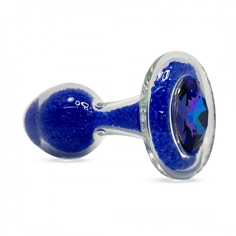 blue gem anal plug Butt Plug - Polished Metal