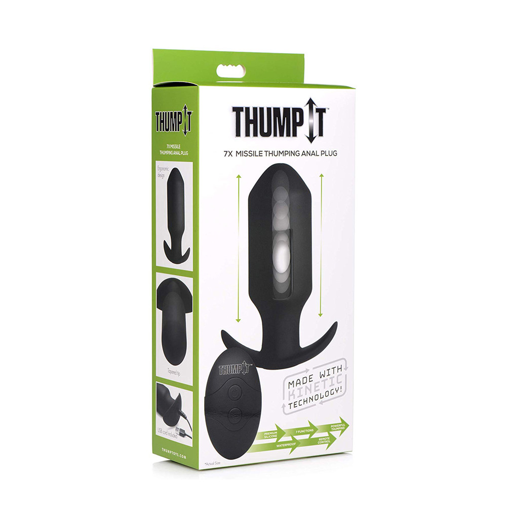 Buy the Thump It Missile Thumping 7-function Remote Control Rechargeable  Vibrating Silicone Anal Plug with