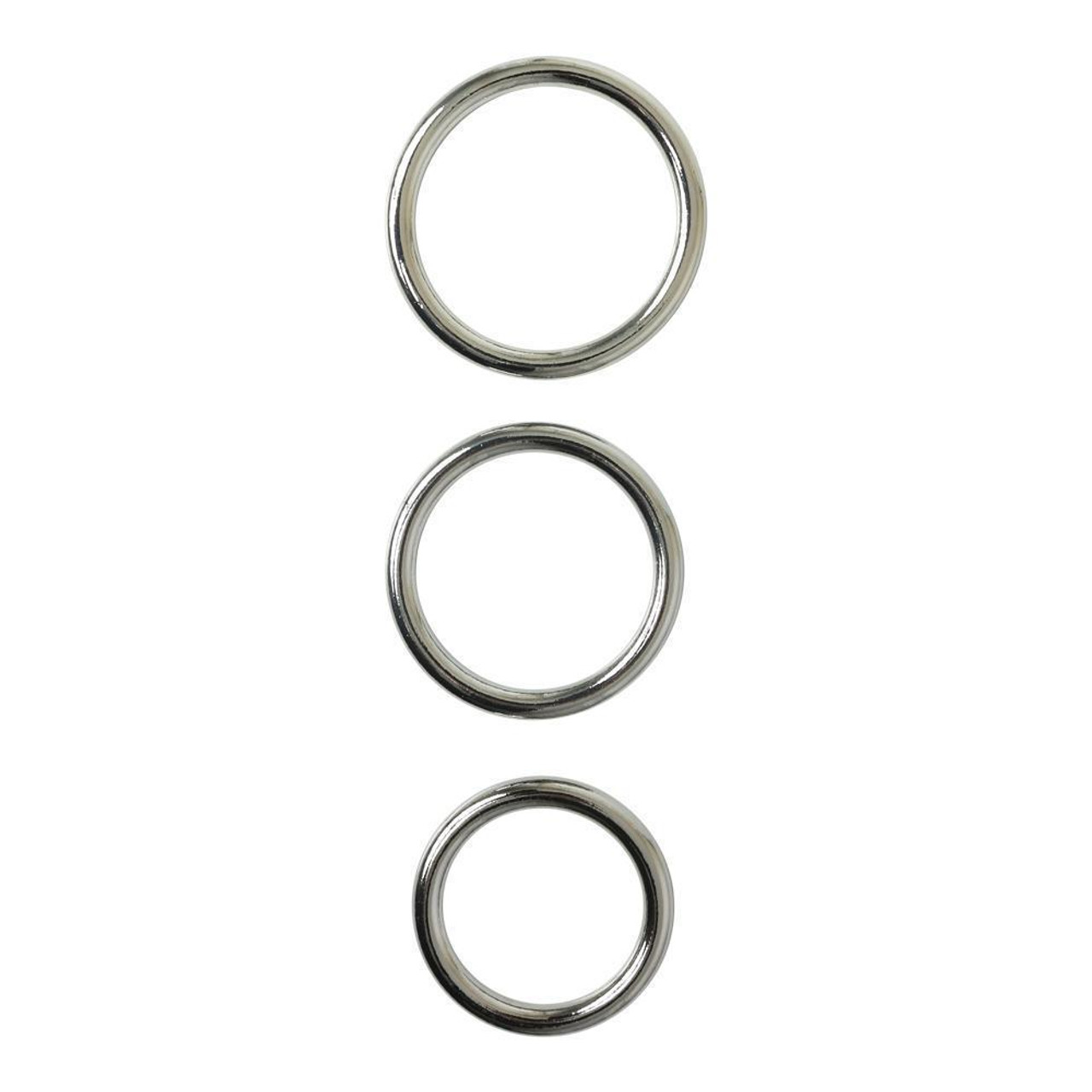 Sportsheets Metal O-Ring 3 Pack - Replacement Strap-on Rings