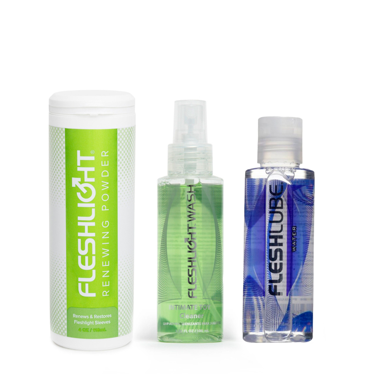 Buy the Complete Male Masturbator Care Kit with FleshLube Water Water-based  Lubricant Fleshwash Anti-Bacterial