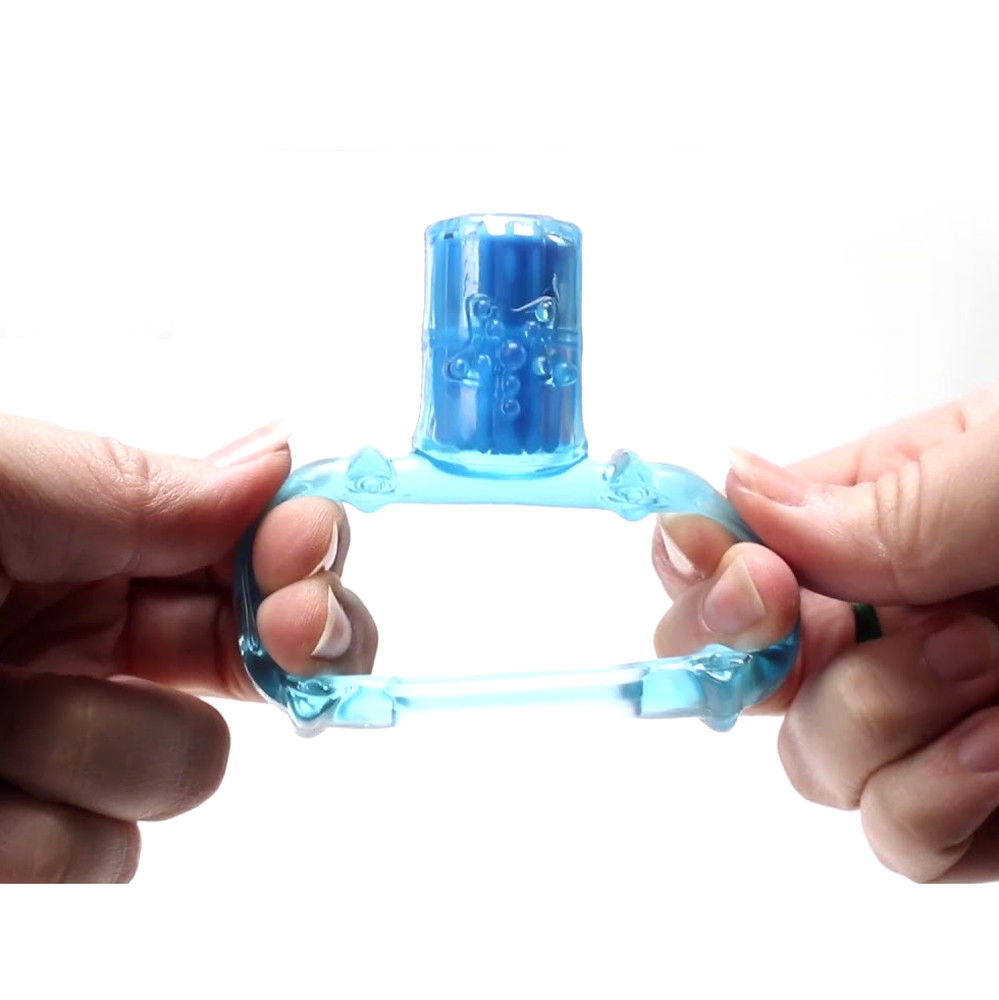 Buy the Charged The Big OMG 4-FUNction Rechargeable Vibrating Love Ring  cockring erection enhancer in