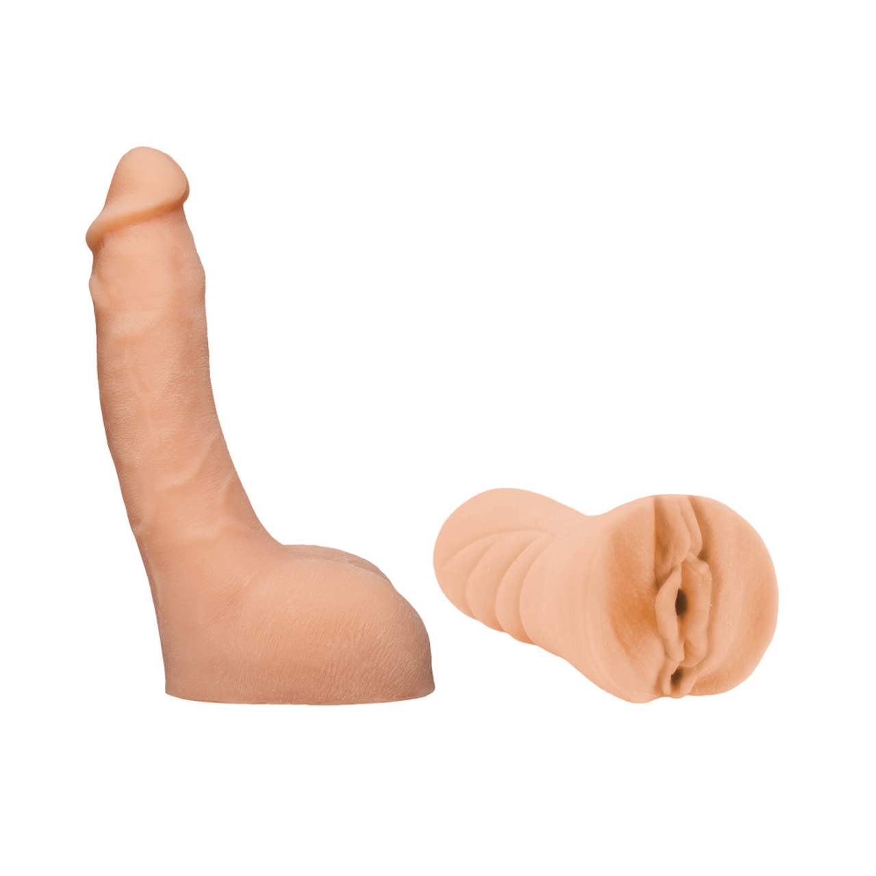 Buy the Leolulus Signature Cock and Pocket Stroker Couples Set Breakout Couple Lulus 8 inch Realistic photo