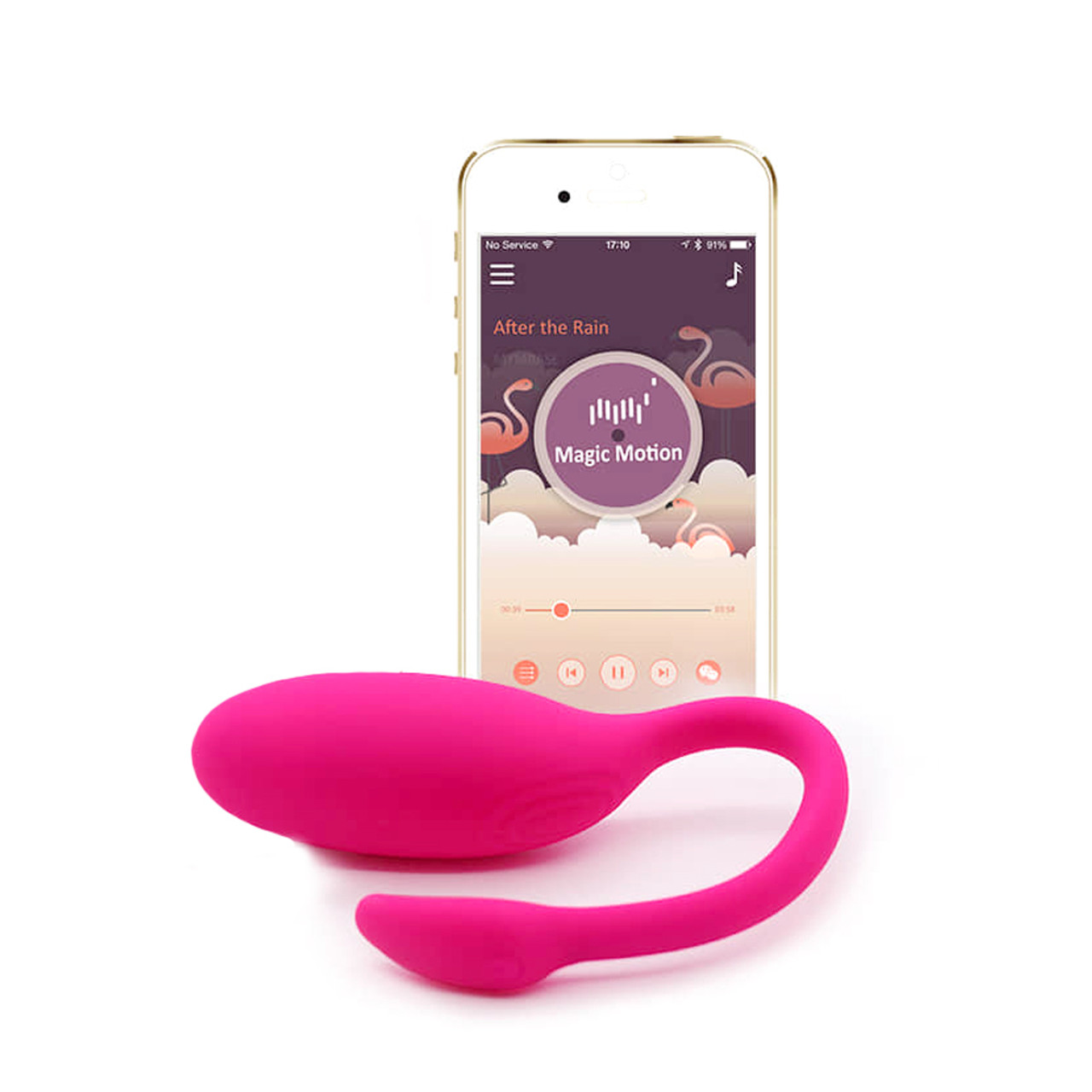 Buy the Pink Flamingo 7-function Smartphone App-Controlled Wearable Rechargeable Silicone G-Spot and Clitoral picture