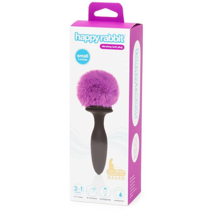 Buy the Happy Rabbit Small 12-function Rechargeable Vibrating Bunny Tail &  Jeweled Silicone Butt Plug -