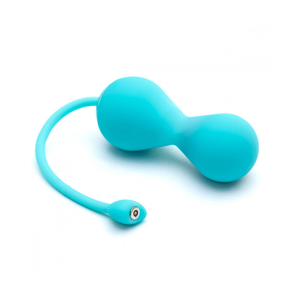 Buy the Krush App-connected Rechargeable Vibrating Smart Kegel Health  Exerciser Set in Turquoise Blue pc