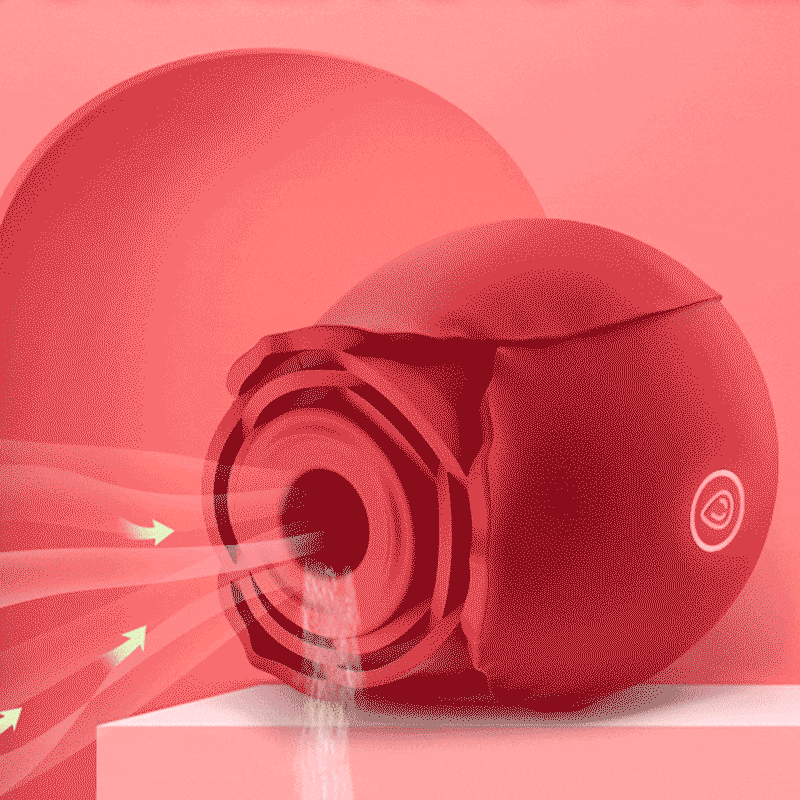 Buy the Ohhh Sucking Rose 10-function Rechargeable Silicone Flower -shaped  Suction Vibrator in Red - OMYSKY