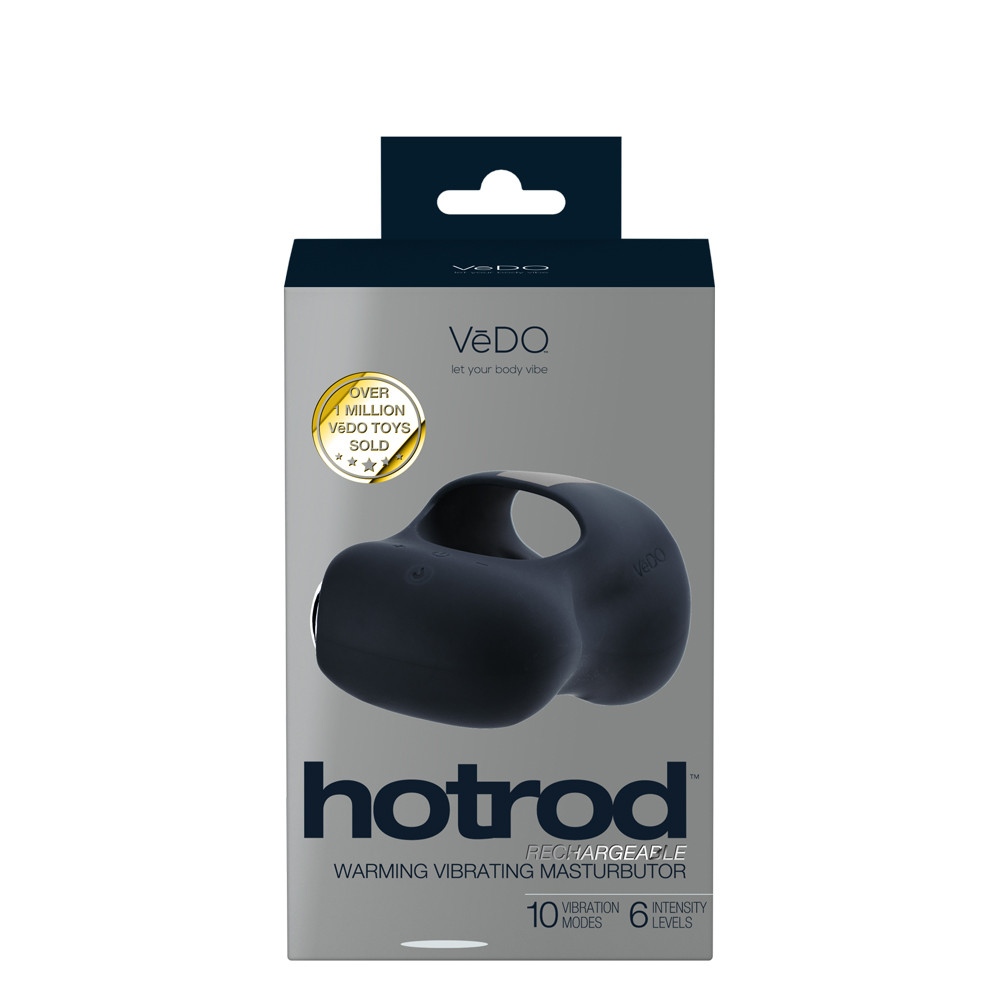 Buy the HotRod 17-function Rechargeable Warming Dual Motor Vibrating  Silicone Stroker Male Masturbator in Just