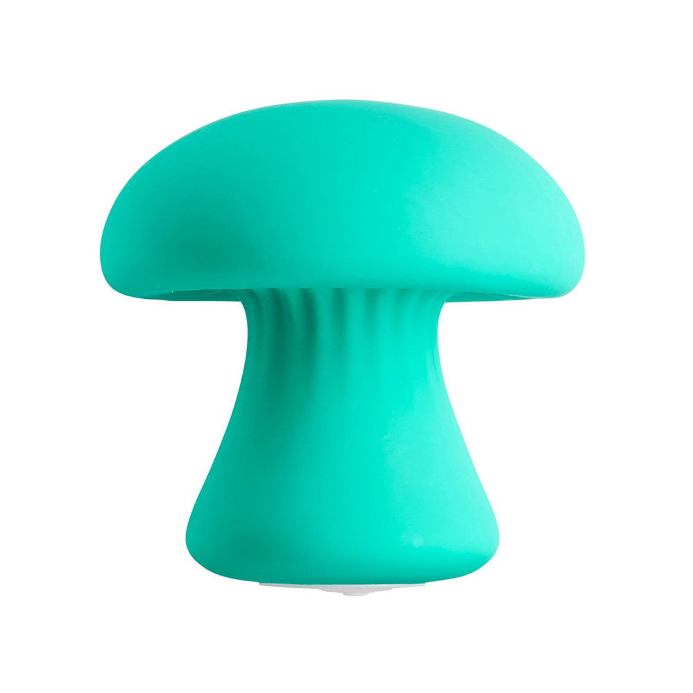 Buy the Health & Wellness Mushroom shaped 9-function Rechargeable Silicone Massager  Vibrator in Teal Blue