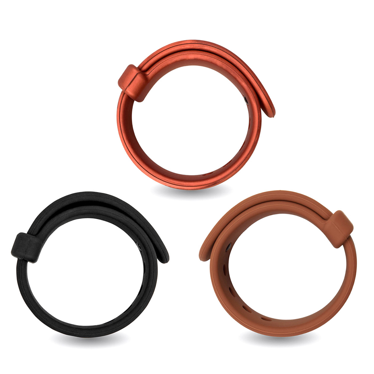 Buy the Rooster Jason Adjustable Silicone in Brown Cockring C-Ring