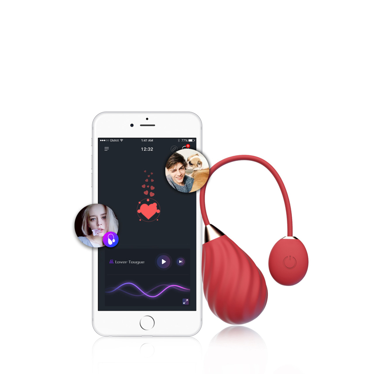 Buy the Magic Sundae 10-function App-Controlled Rechargeable Silicone  Vibrating Love Egg in Red - Magic