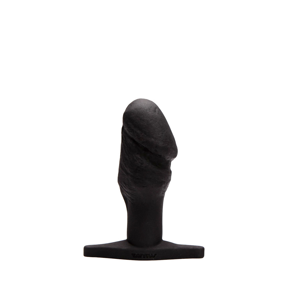 Buy the Cock Plug Realistic Penis-shaped Silicone Anal Vaginal Stimulator  Prostate ButtPlug in Black - Tantus