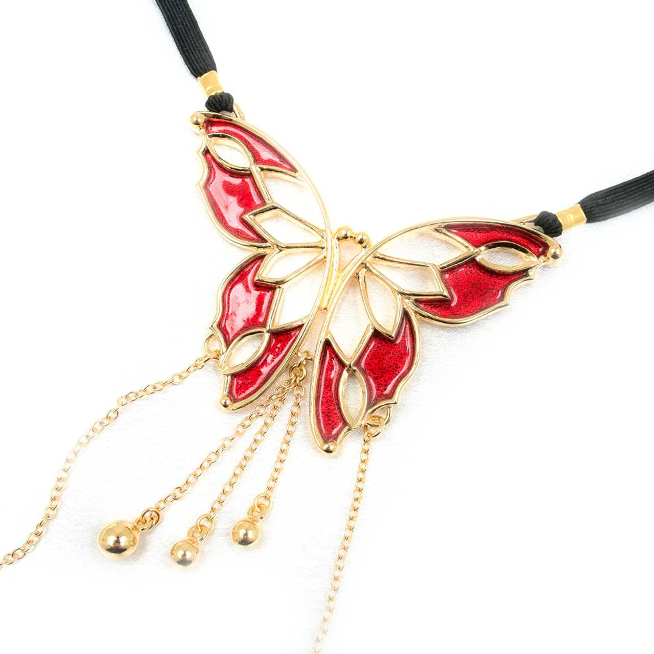 Buy The Vertigo of the Senses Womens Gold and Red Butterfly Figurine with Golden Clitoral Bead pic