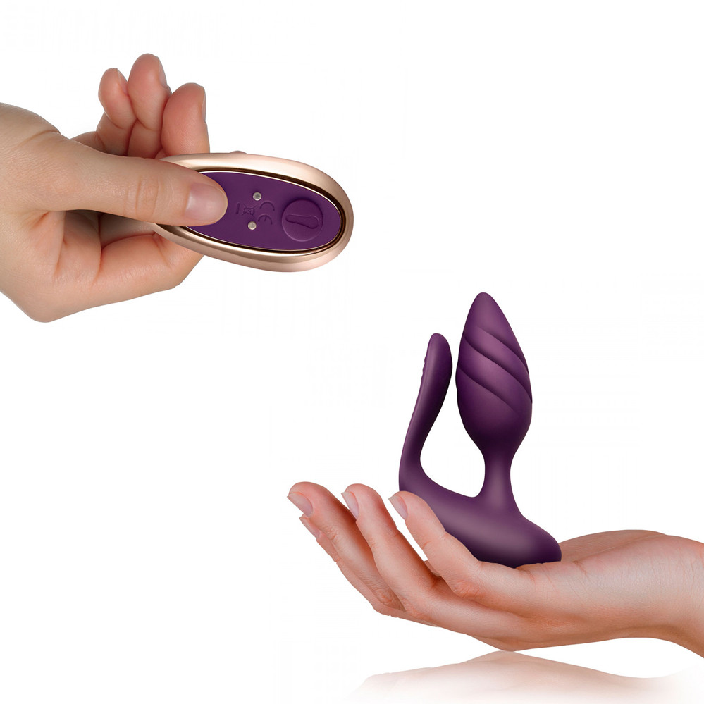 Buy the Cocktail 20-function Remote Control Rechargeable Flexible Silicone  Dual Motor Couples Vibe & Anal