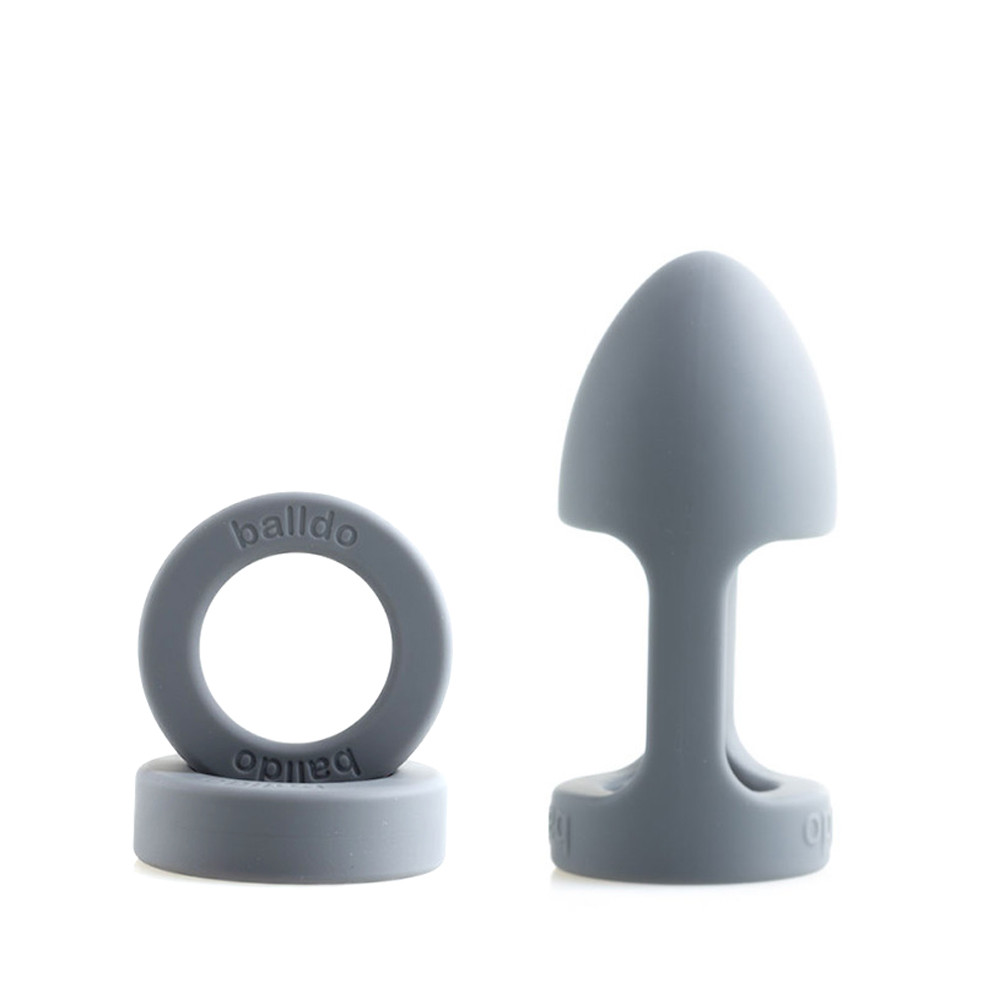 Buy the balldo Silicone Penetrative Ball Dildo Harness Set in Steel Grey