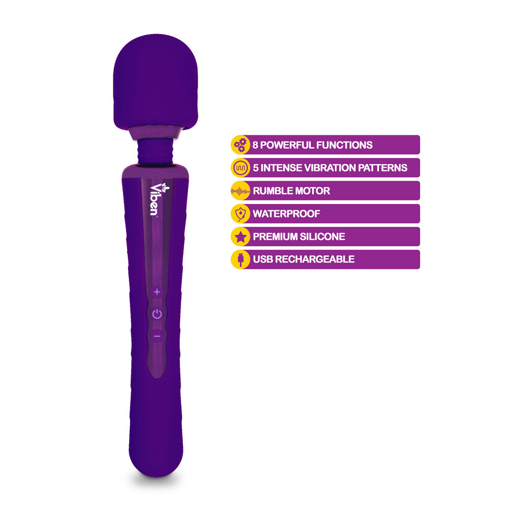 mann benutzt sexspielzeug Lovehoney Desire Luxury Rechargeable Wand Vibrator main image 1