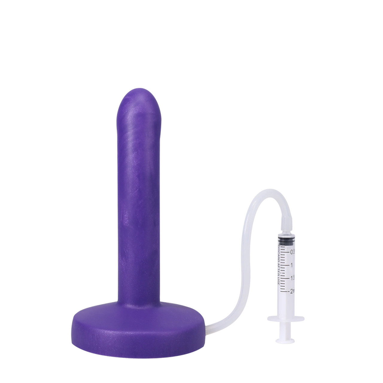 Buy the Pop! Slim Squirting Silicone Dildo in Purple Ejaculating insemination picture