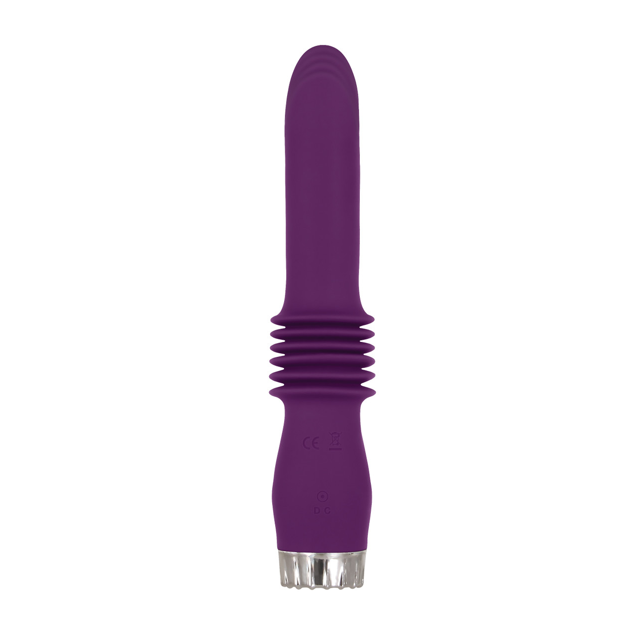 Buy the Deep Love 11-function Rechargeable Thrusting Silicone Wand Vibrator  in Purple - Evolved Novelties Adam