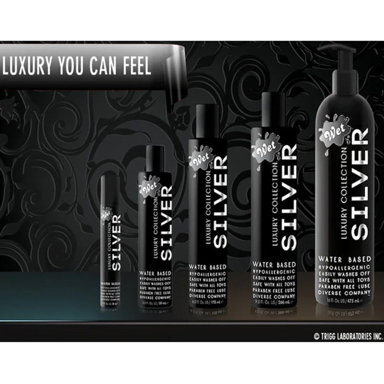 Buy the Wet Lube Luxury Collection Silver Water-based Personal