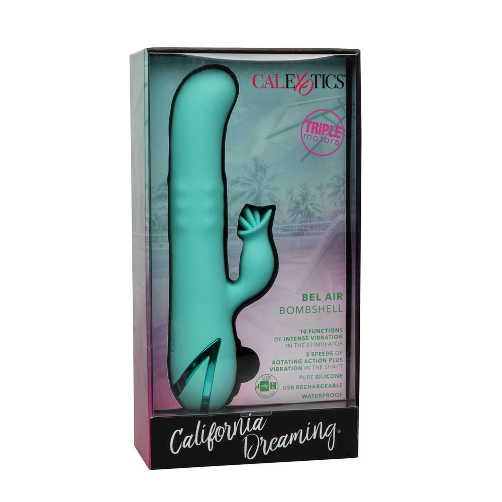 Buy the California Dreaming Bel Air Bombshell 13-function Rechargeable  Silicone Rabbit Vibe with Rotating Beaded
