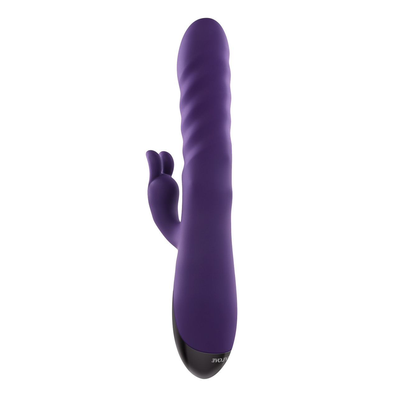 Buy the Rascally Rabbit 13-function Rechargeable Thrusting Silicone Vibrator  with Rotating Shaft Beads in Purple -