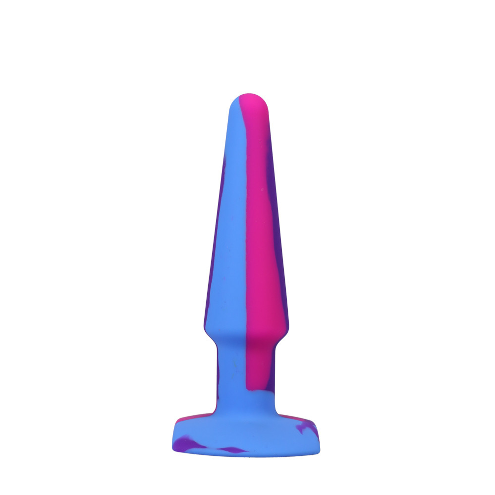 Buy the A-Play 5 inch Groovy Silicone Anal Plug in Berry - Doc Johnson