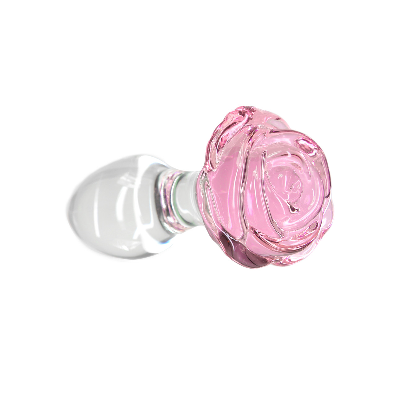 glass rose anal plug Plug Anal Aço Inox Cromado G Coração Azul Claro(gel Brinde)