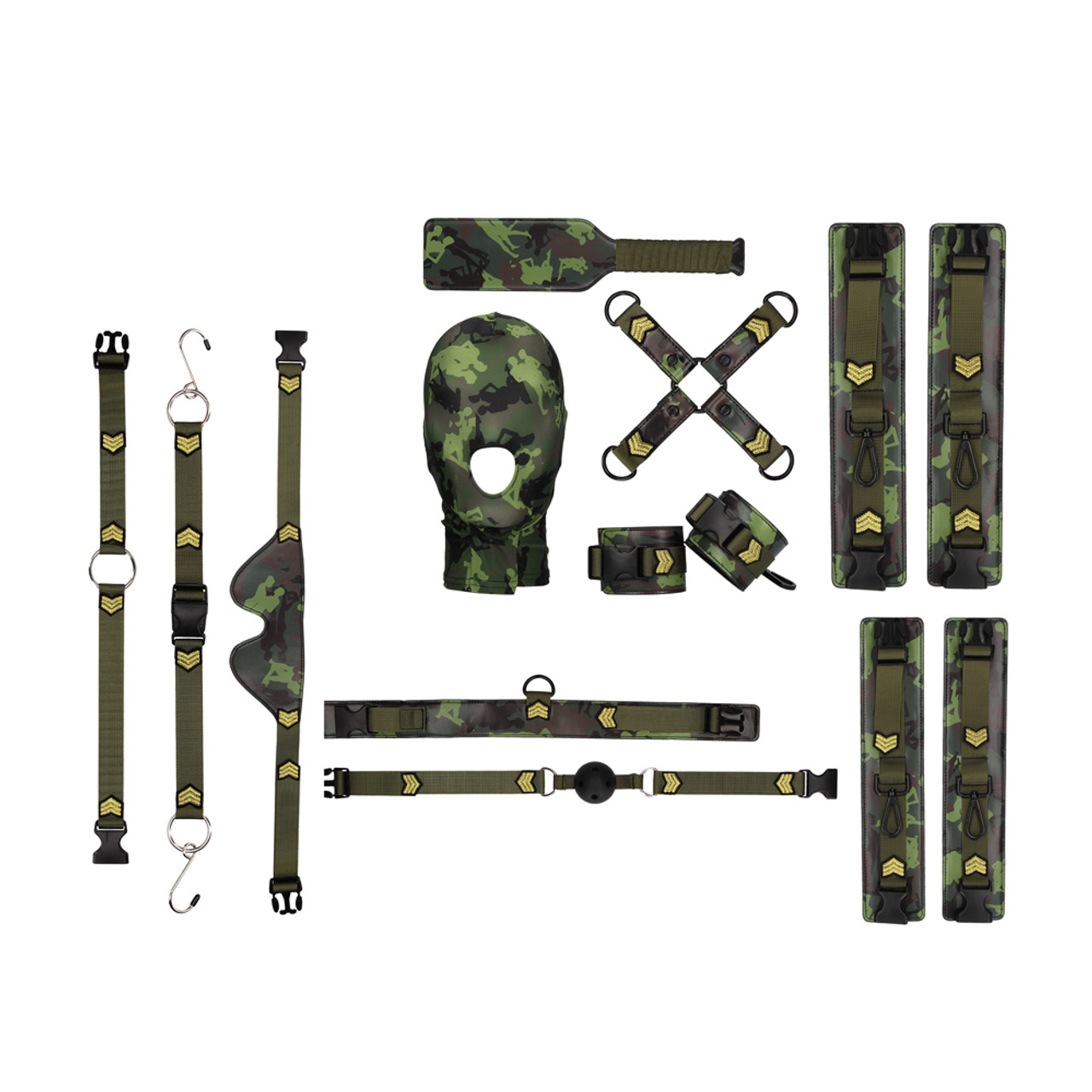 Buy the Ouch Complete Army Bondage Kit in Camo Green - Shots Toys Media