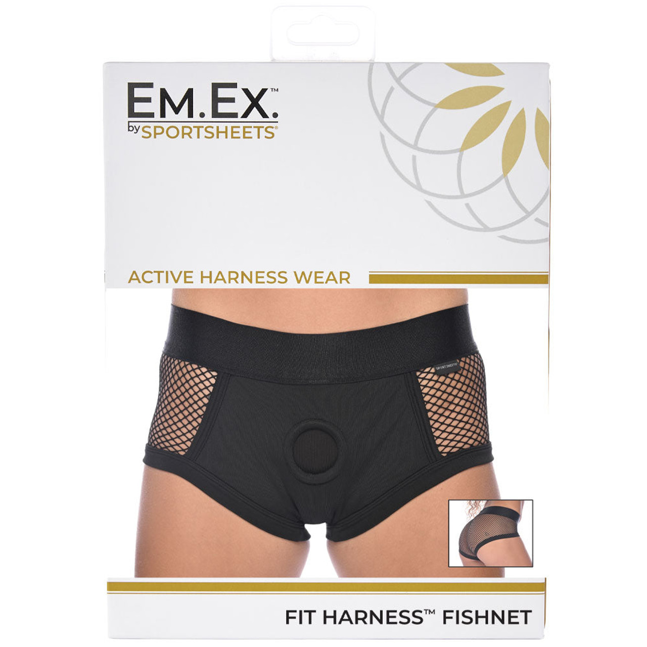 Sportsheets Em.Ex. Fit Fishnet Active Strap-On Harness UnderWear