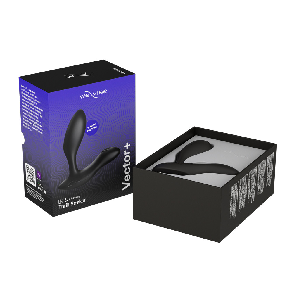 Buy the Vector+ 10-function Remote & App-controlled Rechargeable Silicone  Prostate Massager in Charcoal Black -