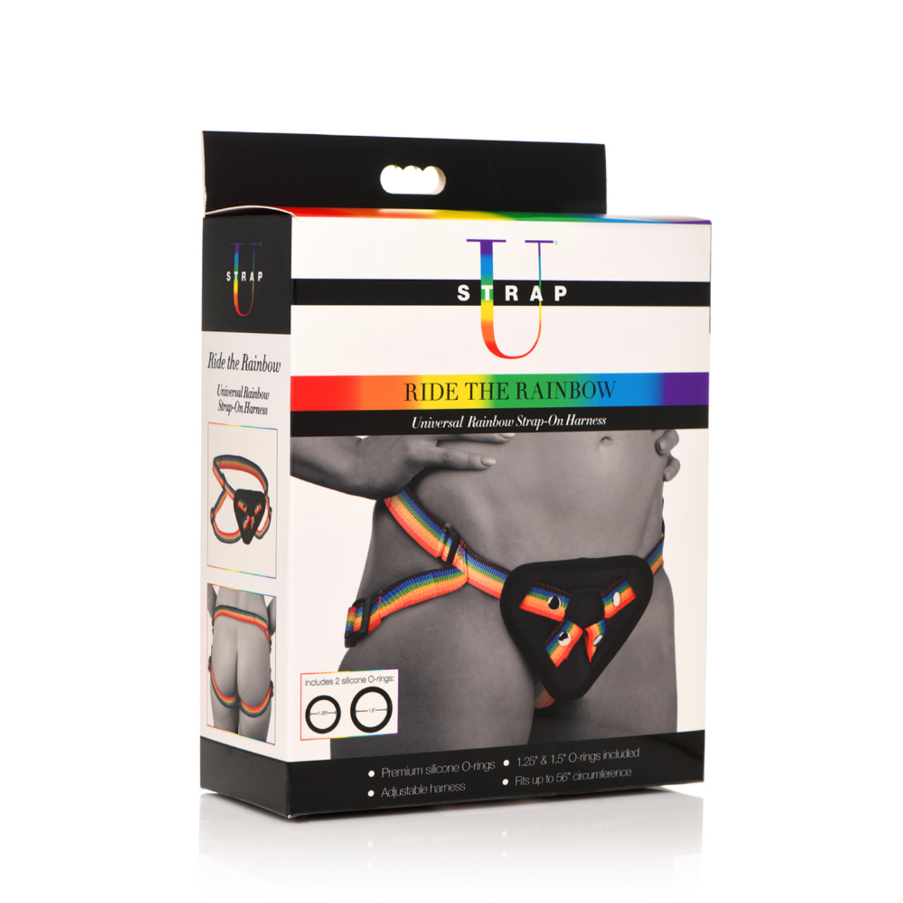 Buy the Ride the Rainbow Adjustable Strap-On O-Ring Harness - XR Brands  Strap U