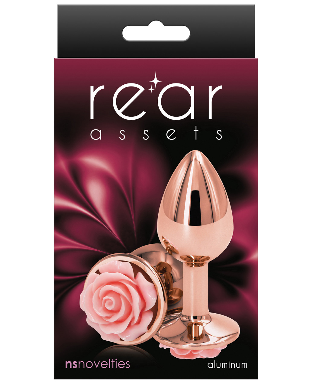 NS Novelties Rear Assets Small Aluminum Anal Plug - Pink Rose - Dallas  Novelty